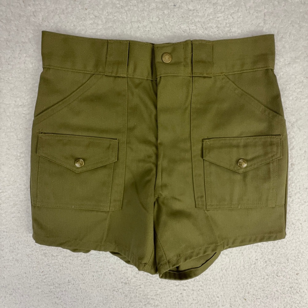 Vintage Youth Boy Scouts of America BSA Official Uniform Shorts Olive Green NWOT